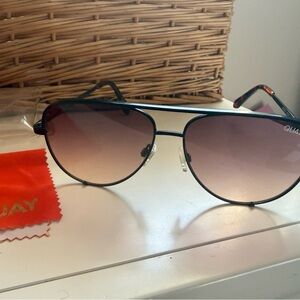QUAY aviator sunglasses brown lenses